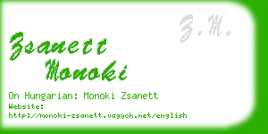 zsanett monoki business card